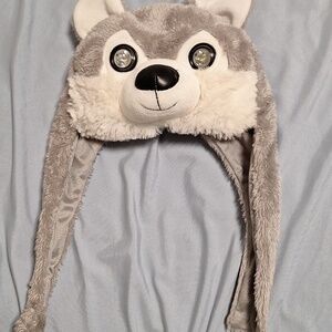 Wolf LED Headlight Hat. Headlight, warm, eclectic.